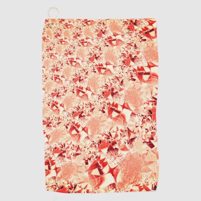 Showy salmon to coral with some bright and twisted golf towel (Front)
