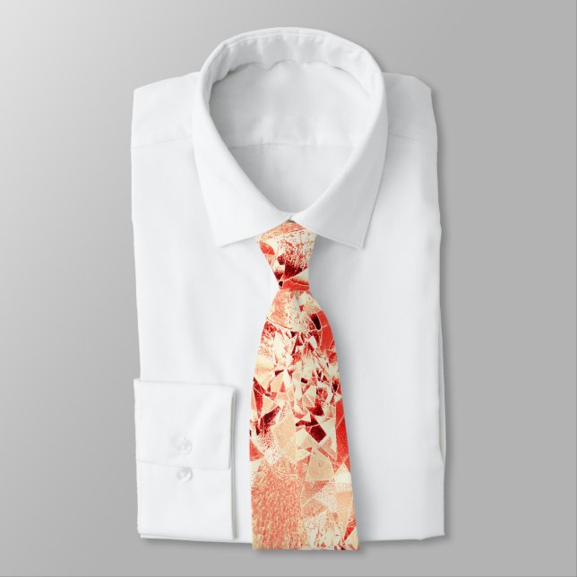 Showy salmon to coral with some bright and twisted tie (Tied)