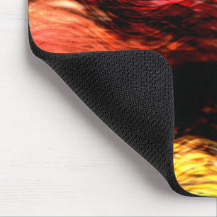 Showy stretched colourful strokes looks like fire mouse mat