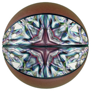 Showy texture kaleidoscope in sandy silvery colour basketball