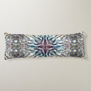 Showy texture kaleidoscope in sandy silvery colour body cushion