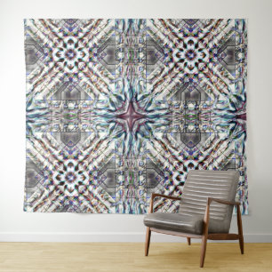 Showy texture kaleidoscope in sandy silvery colour tapestry