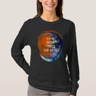 ShowYourStripes u2013 SAVE BEES TREES AND SEAS Glo T-Shirt