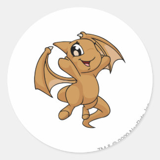 Shoyru Brown Classic Round Sticker
