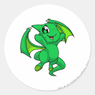 Shoyru Green Classic Round Sticker