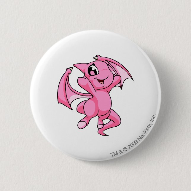 Shoyru Pink 6 Cm Round Badge (Front)
