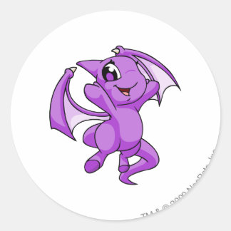 Shoyru Purple Classic Round Sticker