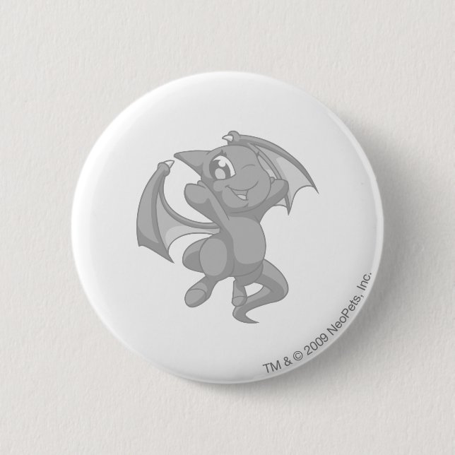 Shoyru Silver 6 Cm Round Badge (Front)