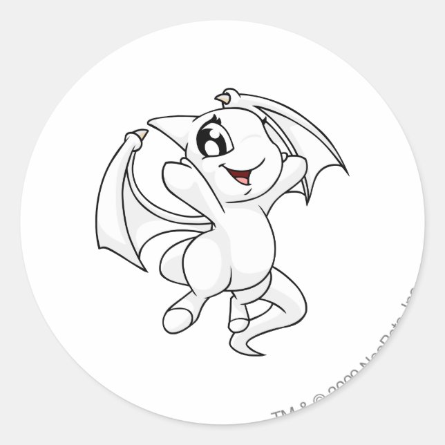 Shoyru White Classic Round Sticker (Front)