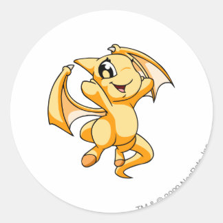 Shoyru Yellow Classic Round Sticker