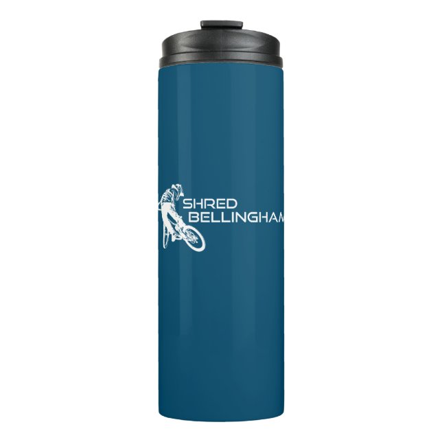Shred Bellingham Washington Mountain Biking Thermal Tumbler (Front)