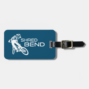 Shred Bend Oregon Mountain Biking Luggage Tag