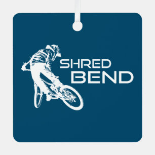 Shred Bend Oregon Mountain Biking Metal Tree Decoration