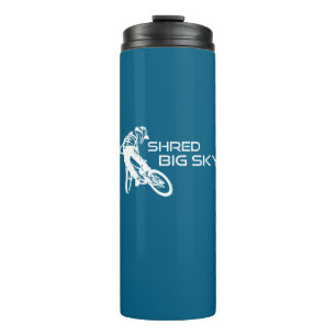 Shred Big Sky Montana Mountain Biking Thermal Tumbler