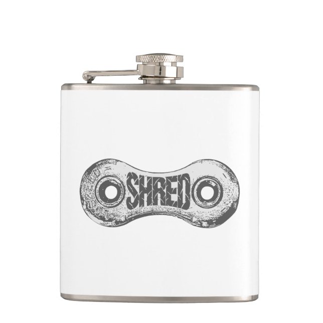 Shred Bike Chain Link Hip Flask (Front)