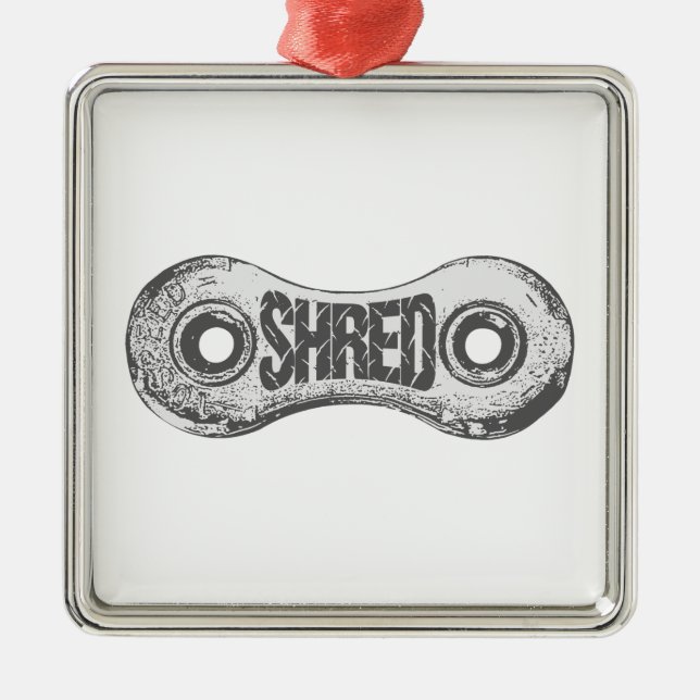 Shred Bike Chain Link Metal Tree Decoration (Front)