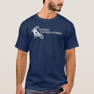 Shred Copper Harbour Michigan Mountain Biking T-Shirt