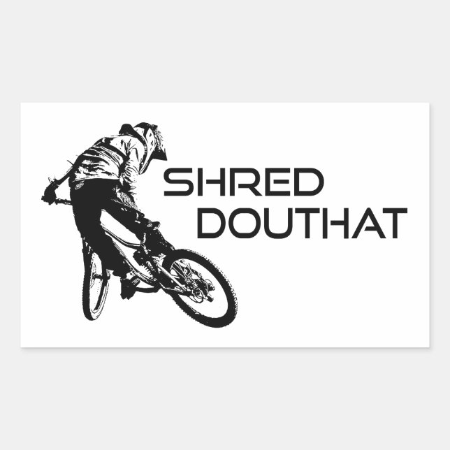 Shred Douthat State Park Virginia Mountain Biking Rectangular Sticker (Front)