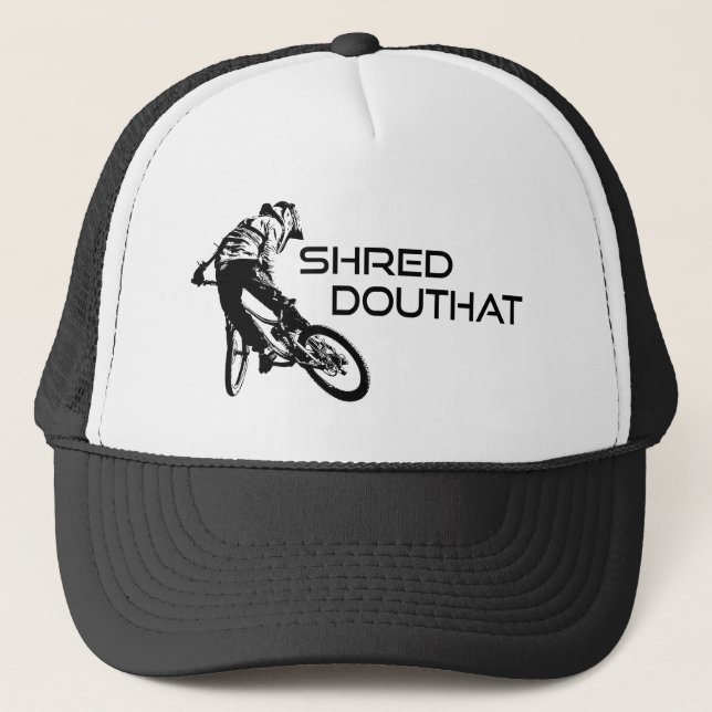 Shred Douthat State Park Virginia Mountain Biking Trucker Hat (Front)