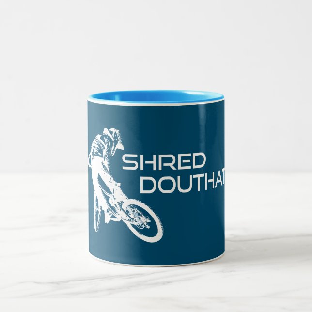 Shred Douthat State Park Virginia Mountain Biking Two-Tone Coffee Mug (Center)