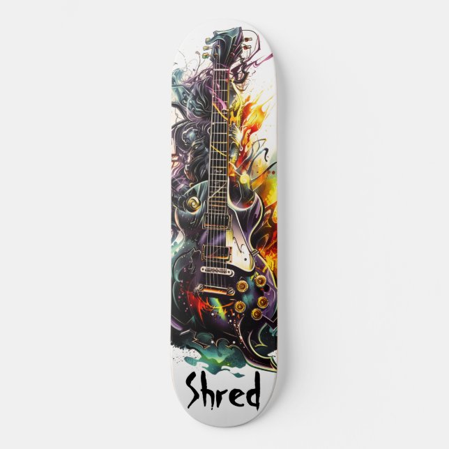 Shred electric guitar  skateboard (Front)