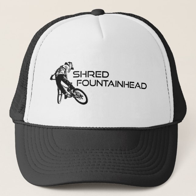 Shred Fountainhead Virginia Mountain Biking Trucker Hat (Front)