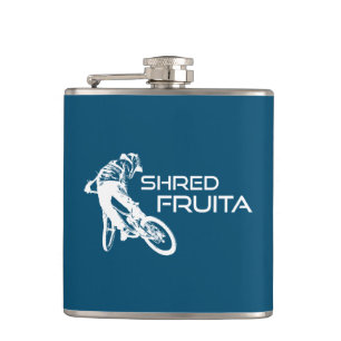 Shred Fruita Colorado Mountain Biking Hip Flask