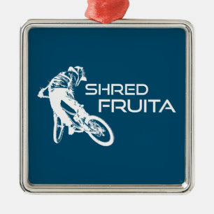 Shred Fruita Colorado Mountain Biking Metal Tree Decoration