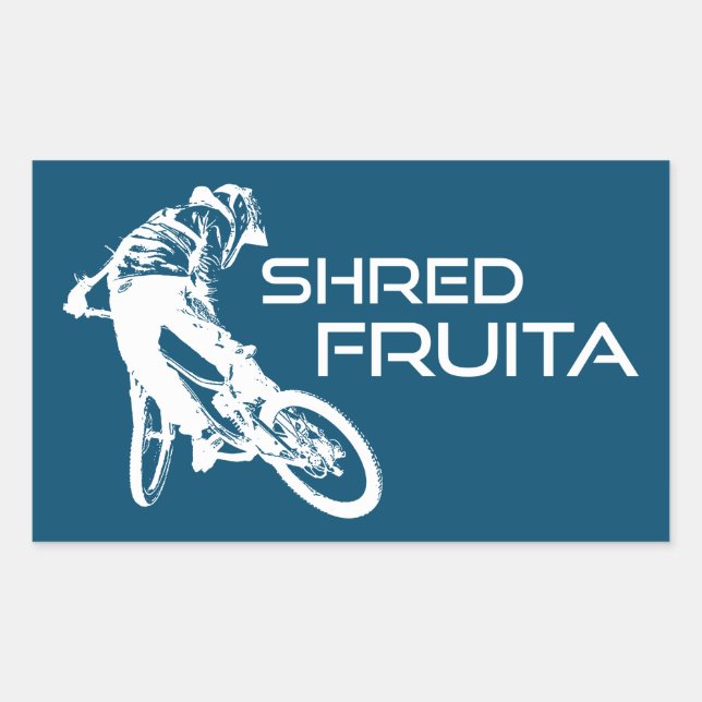 Shred Fruita Colorado Mountain Biking Rectangular Sticker (Front)
