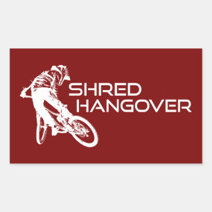 Shred Hangover Arizona Mountain Biking Rectangular Sticker