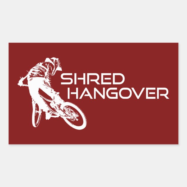 Shred Hangover Arizona Mountain Biking Rectangular Sticker (Front)