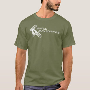 Shred Jackson Hole Wyoming Mountain Biking T-Shirt