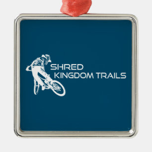 Shred Kingdom Trails Vermont Mountain Biking Metal Tree Decoration