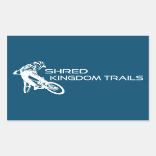 Shred Kingdom Trails Vermont Mountain Biking Rectangular Sticker