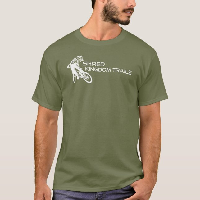 Shred Kingdom Trails Vermont Mountain Biking T-Shirt (Front)