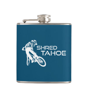 Shred Lake Tahoe Mountain Biking Hip Flask