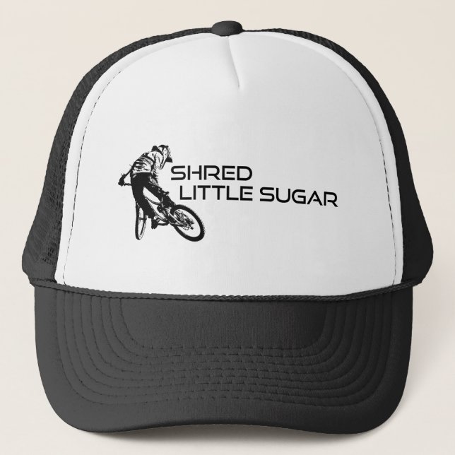 Shred Little Sugar Arkansas Mountain Biking Trucker Hat (Front)
