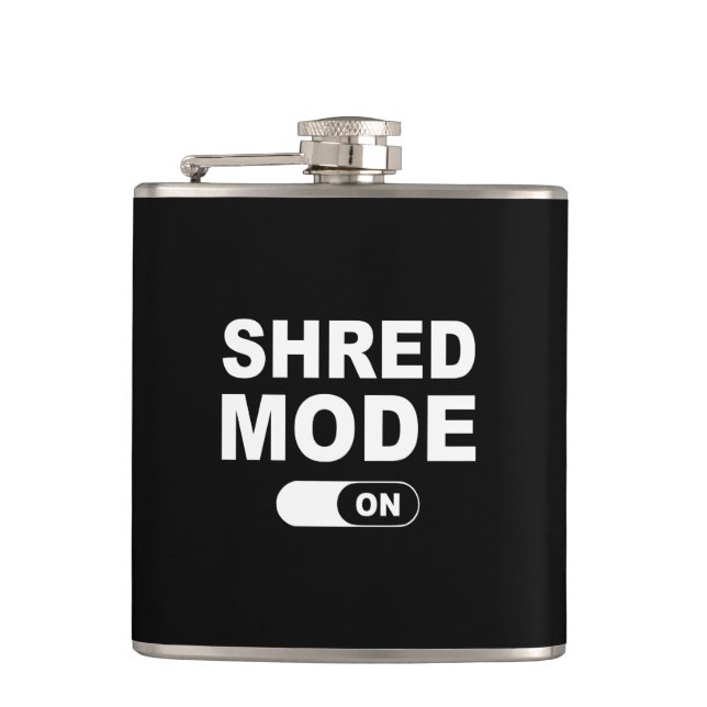 Shred Mode On Hip Flask (Front)