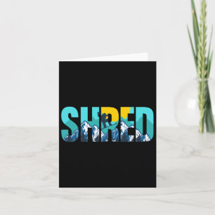 Shred Mountain Snowboarding Slopes Sunset Graphic Card