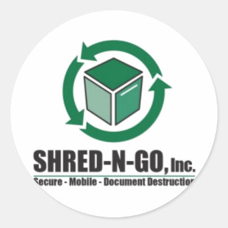 Shred-N-Go Classic Round Sticker