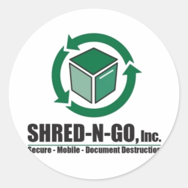 Shred-N-Go Classic Round Sticker (Front)