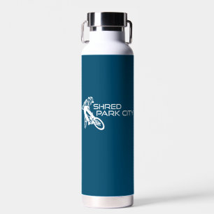 Shred Park City Utah Mountain Biking Water Bottle
