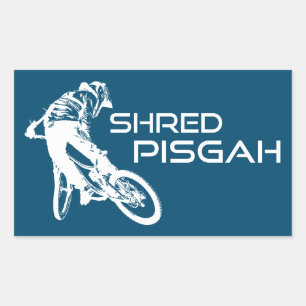 Shred Pisgah North Carolina Mountain Biking Rectangular Sticker