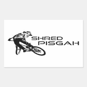 Shred Pisgah North Carolina Mountain Biking Rectangular Sticker