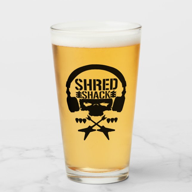 Shred Shack "Bullet Club Parody" Pint Glass (Front Filled)