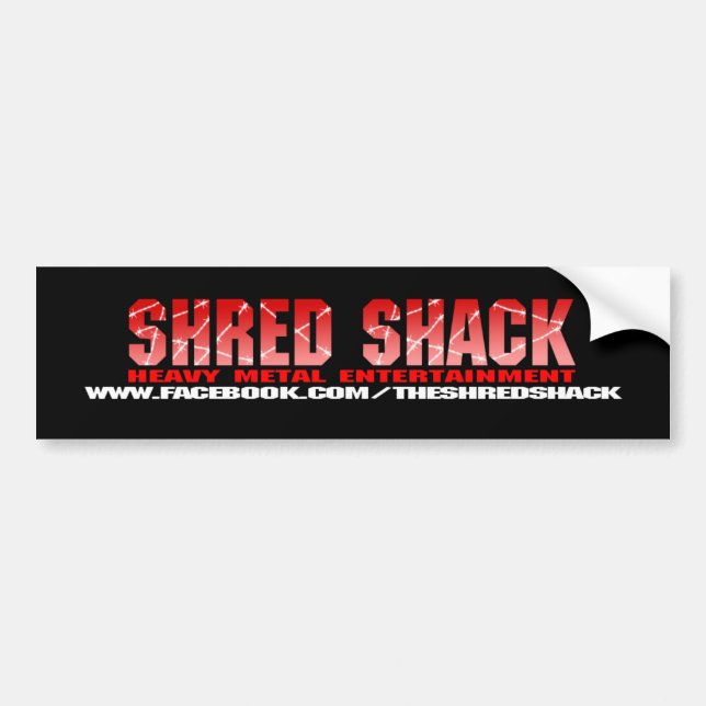 Shred Shack "ECW" Parody Logo Bumper Sticker (Front)
