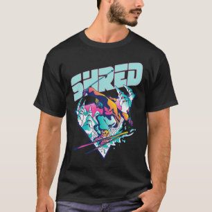 Shred Shirt Vintage Freestyle Ski 80s Costume Retr