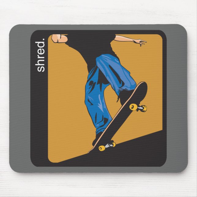 Shred Skateboarding Mouse Mat (Front)