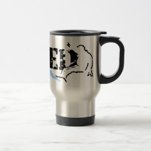 shred. snowboard. travel mug