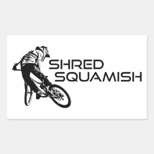 Shred Squamish Mountain Biking Rectangular Sticker